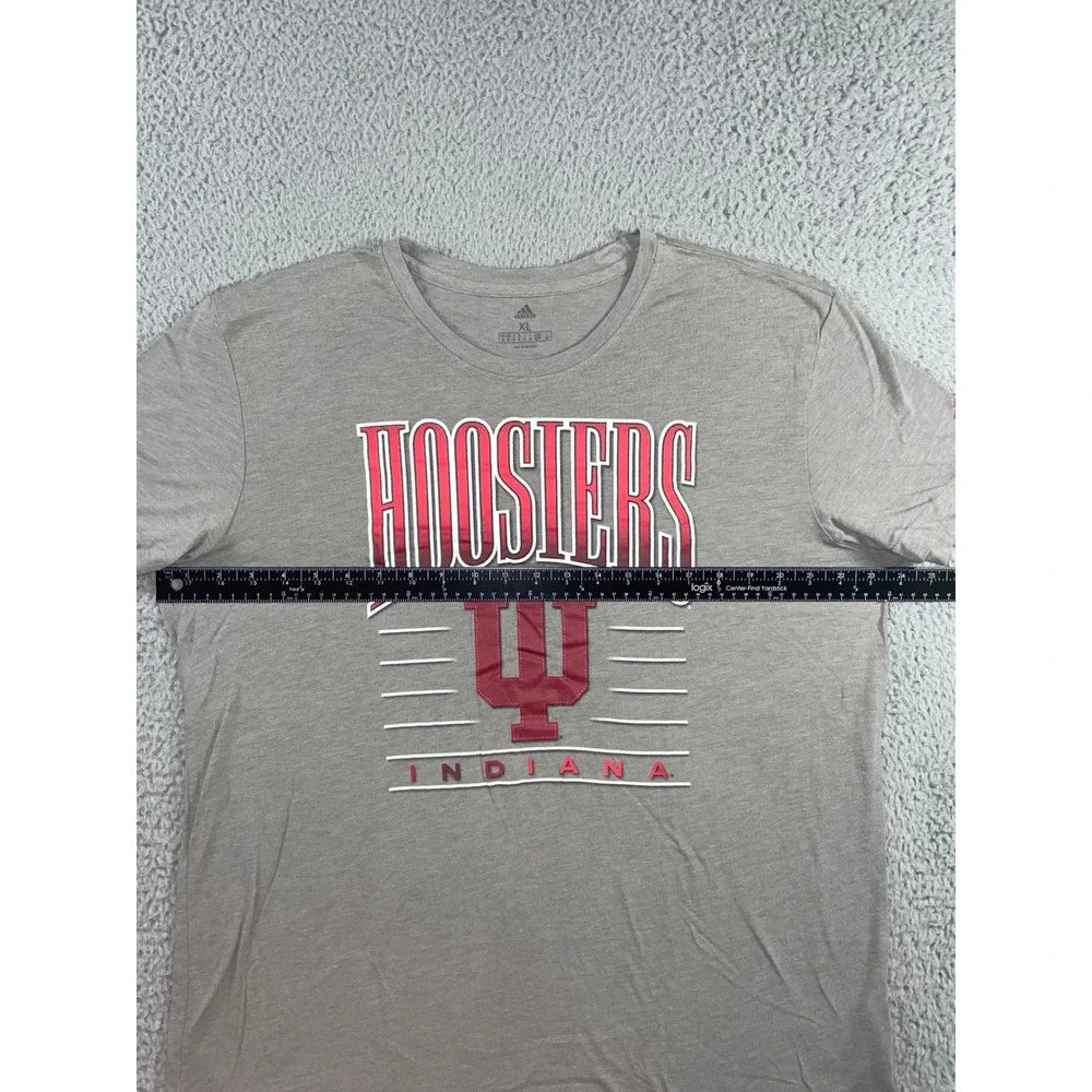 Adidas T-Shirt Men XL‎ Indiana University Hoosiers Gray Short Sleeve Graphic Tee